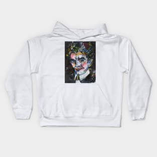 FEDERICO GARCIA LORCA acrylic portrait Kids Hoodie